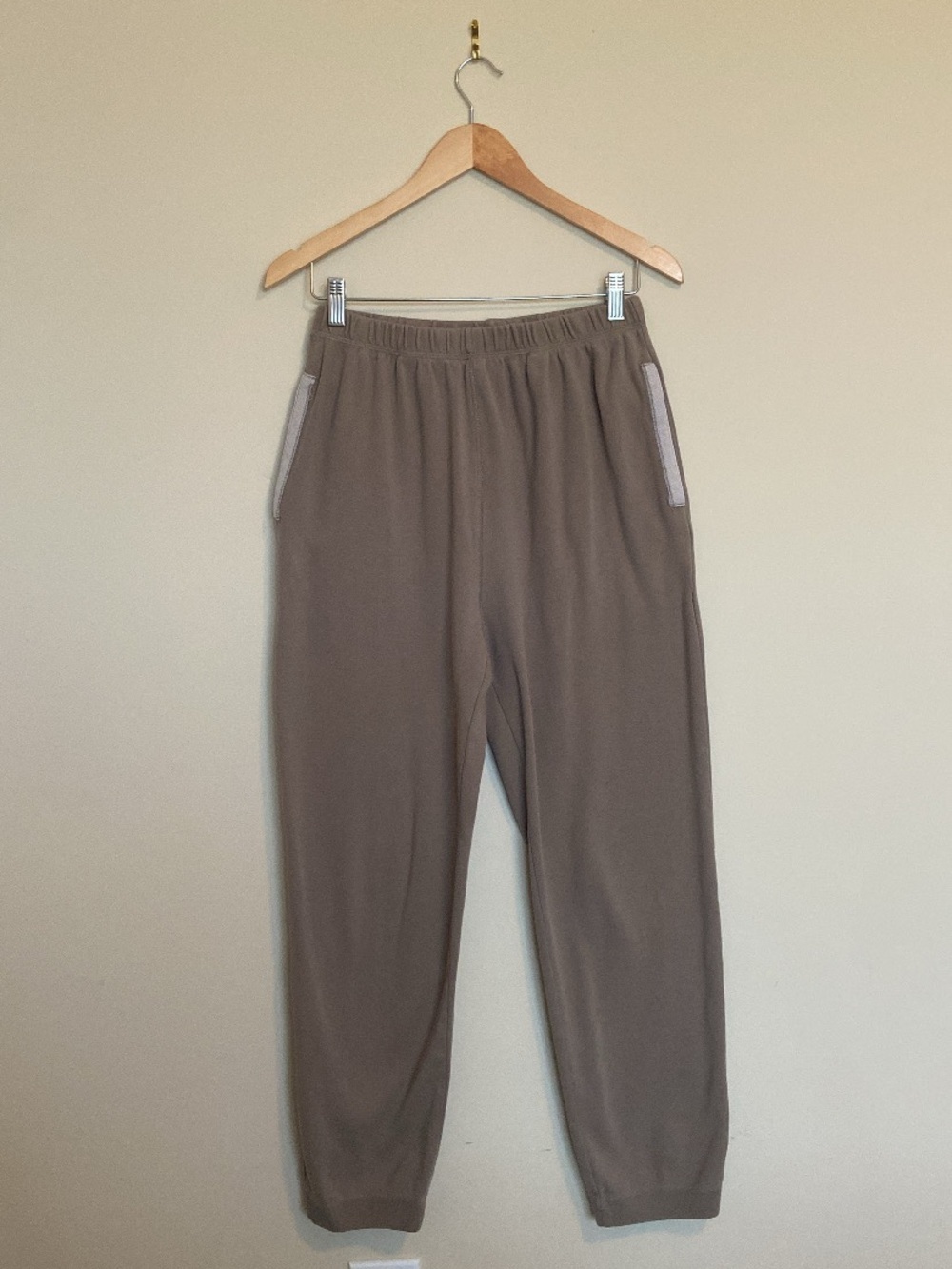 Vintage Cotton Jogger Sweatpants Pants in Taupe